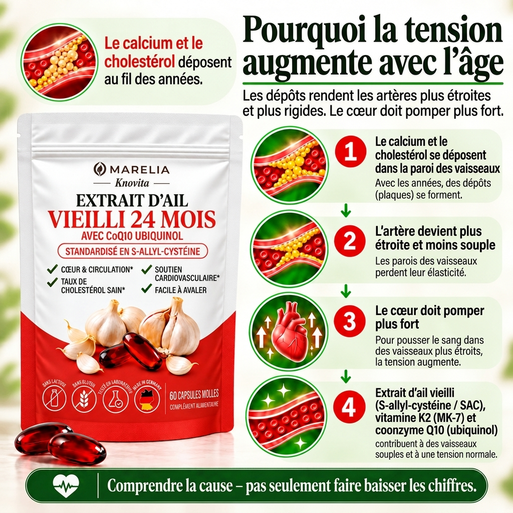 Extrait d’ail vieilli 24 mois avec CoQ10 et vitamine K2