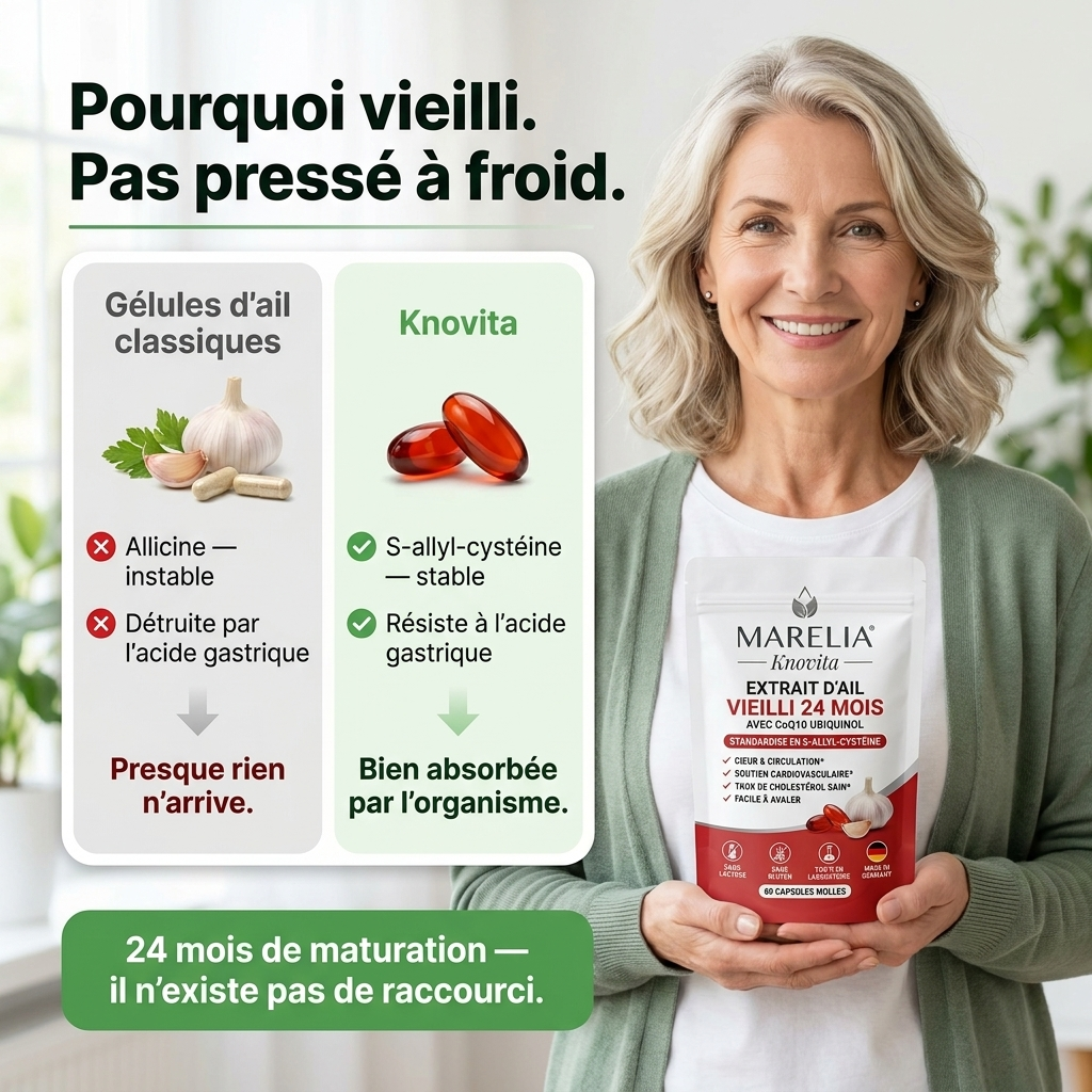 Extrait d’ail vieilli 24 mois avec CoQ10 et vitamine K2